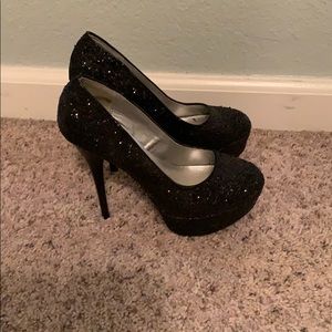 Black platform heels